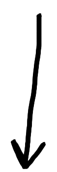 Hand-drawn arrow